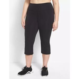 LIVI Soft Yoga Capri Pants Womens 16 Black High Rise Pull On Soft 4-Way Stretch